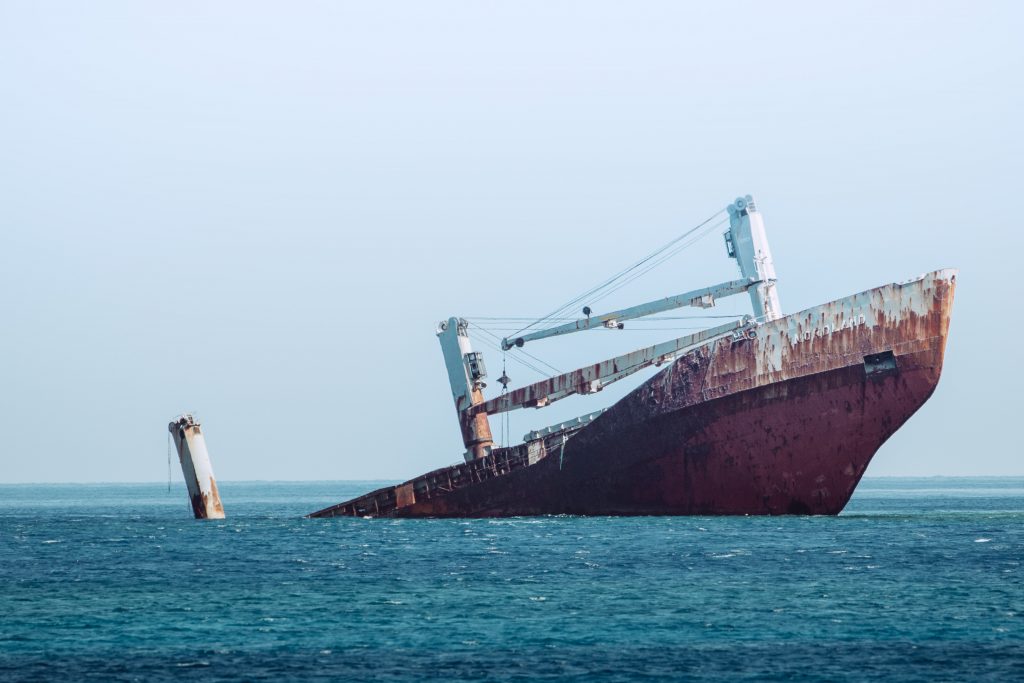 sinking ship